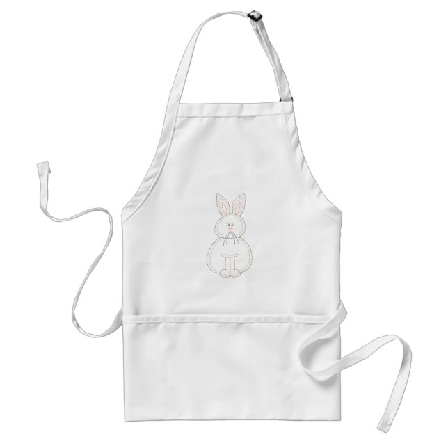 Stitched Rabbit Standard Apron (Front)