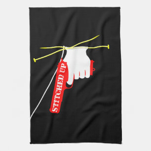 Stitched Up Tea Towel