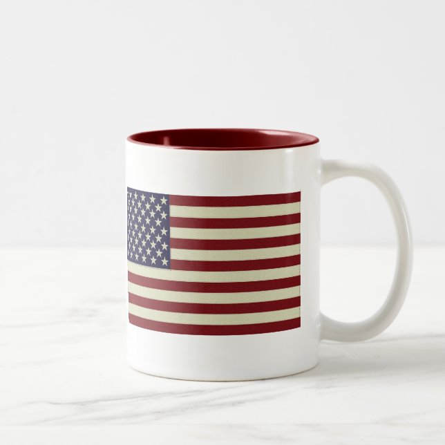 Stitched Vintage Flag Mug (Right)