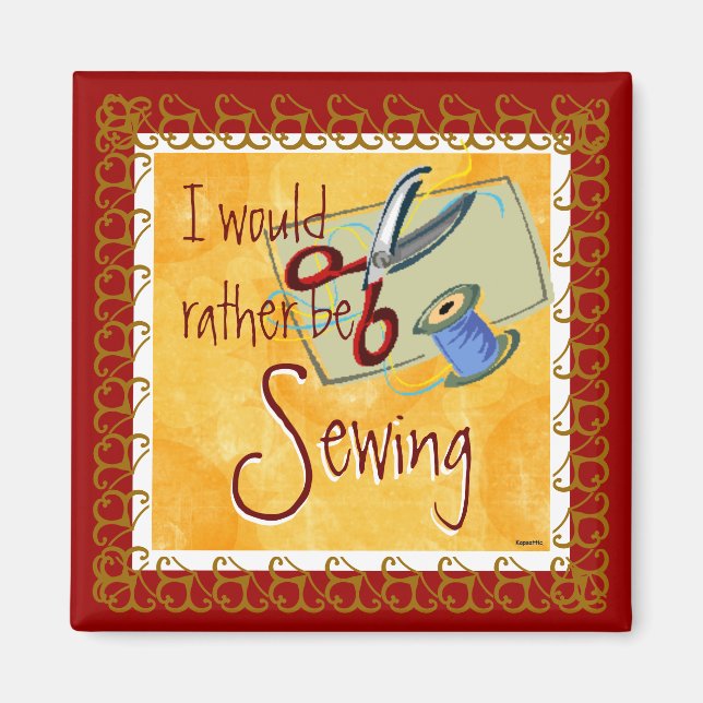 Stitchers Sewing Satire Magnet (Front)