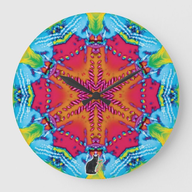 Stitches Kaleidoscope Large Clock (Front)