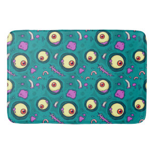 Stitches The One Eye Monster Pattern Bath Mat