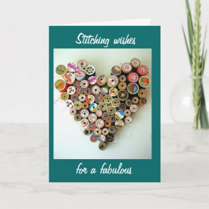 STITCHING FABULOUS 40th BIRTHDAY WISHES Card