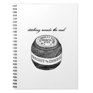 "Stitching Mends" notebook from Notforgotten Farm