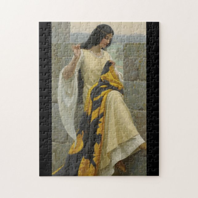 Stitching the Standard by Edmund Leighton, c. 1911 Jigsaw Puzzle (Vertical)