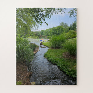 STL botanical garden stream Puzzle, 110 pieces Jigsaw Puzzle