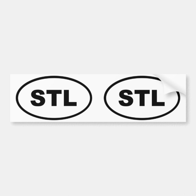 STL Saint Louis oval Bumper Sticker (Front)