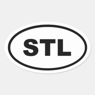 STL Saint Louis Oval Sticker
