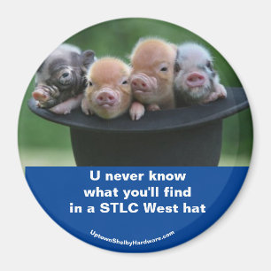 STLC West hat Magnet