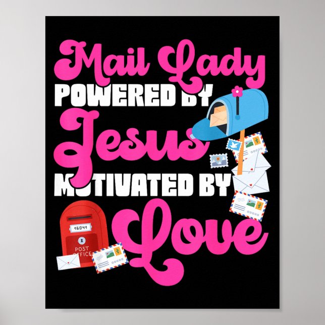 Stman Mailman Jesus Faith Christian Mail Lady Were Poster (Front)