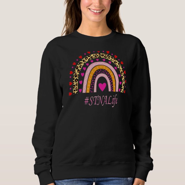 Stna Nurse Leopard Rainbow Nurse's Week Sweatshirt (Front)