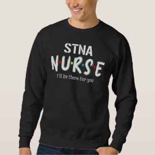 Stna Nurse Plaid Red Love Heart Stethoscope Rn Nur Sweatshirt