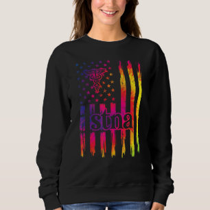 Stna Us Flag State Tested Nursing Assistant Sweatshirt