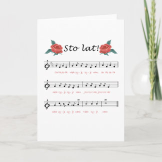 "Sto lat!" card