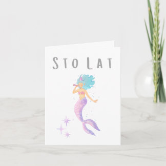 Sto lat Polish birthday nameday congratulations  Card