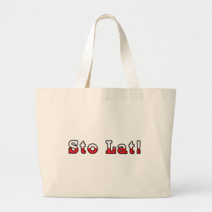 Sto Lat Polish Flag Large Tote Bag