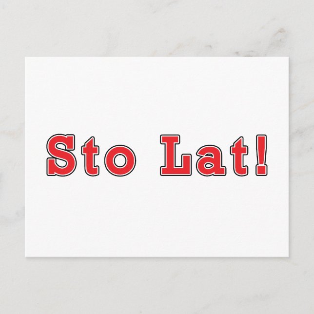 Sto Lat! Postcard (Front)