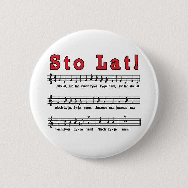 Sto Lat! Song Buttons (Front)