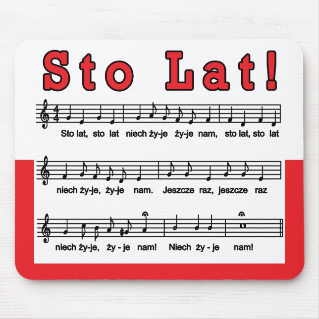 Sto Lat! Song Mouse Pad (Front)