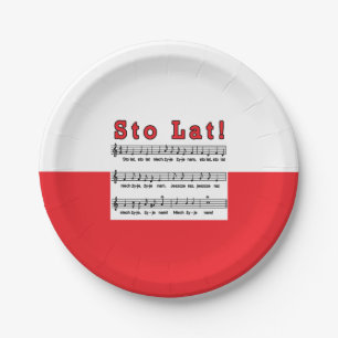 Sto Lat! Song Paper Plate