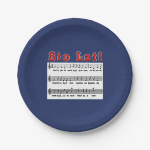 Sto Lat! Song Paper Plate