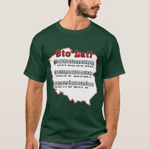 Sto Lat! Song Polish Map T-Shirt