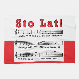 Sto Lat! Song Tea Towel