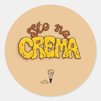 Sto 'na crema classic round sticker
