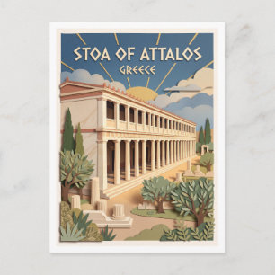 Stoa of Attalos Athens Greece Postcard
