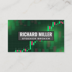 Stock Broker   Finance Chart   Global Market Business Card