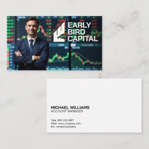 Stock Broker Financial Charts Business Card