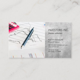Stock Broker Investments Financial Business Card