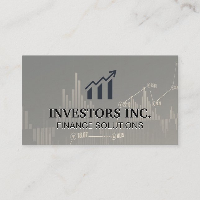 Stock Broker | Investments | Stock Market Graph Business Card (Front)