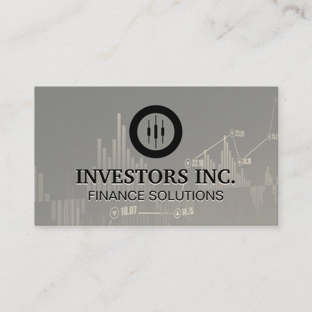 Stock Broker | Investments | Stocks Graph Business Card (Front)