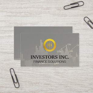 Stock Broker Logo Investments Stock Market Business Card