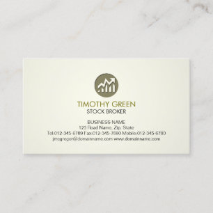 Stock Broker Money Investment Stock Chart Icon Bus Business Card