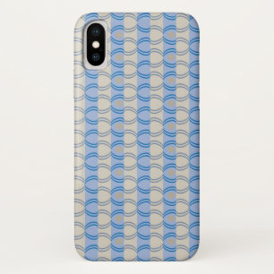 Stock Candystripe Blue Tan iPhone X Case