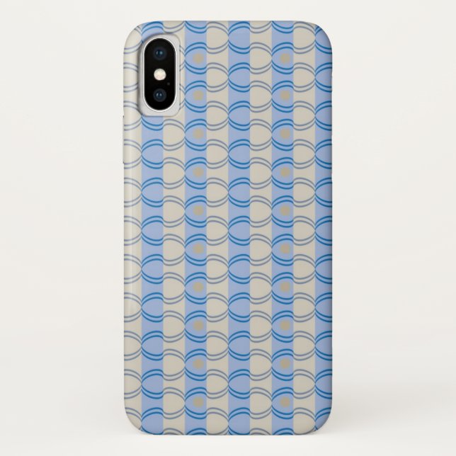 Stock Candystripe Blue Tan Case-Mate iPhone Case (Back)