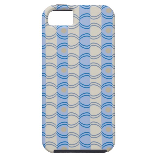 Stock Candystripe Blue Tan Case-Mate iPhone Case (Back)