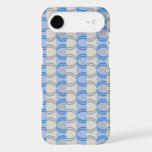 Stock Candystripe Blue Tan Case-Mate iPhone Case (Back)