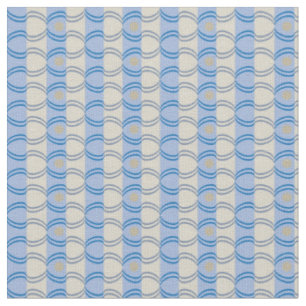 Stock Candystripe Blue Tan Fabric