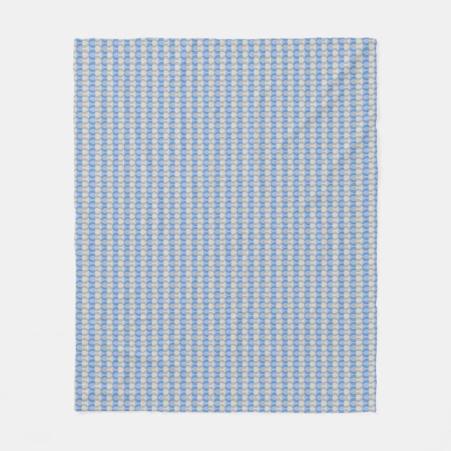 Stock Candystripe Blue Tan Fleece Blanket (Front)