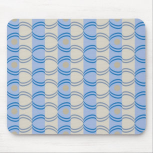 Stock Candystripe Blue Tan Mouse Pad