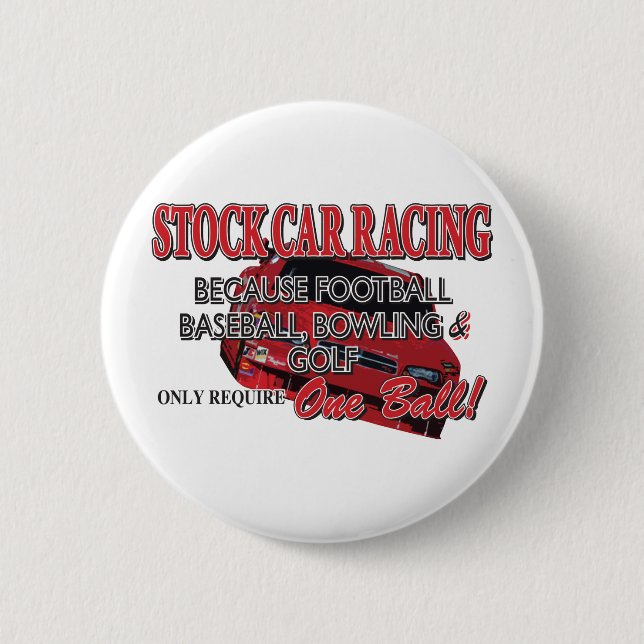 Stock Car Racing 6 Cm Round Badge (Front)
