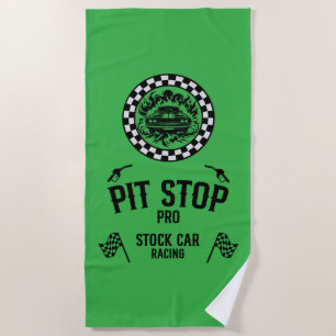 Stock Car Racing Gift Beach Towel