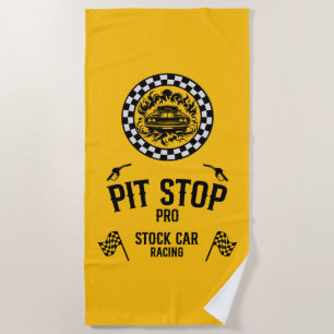 Stock Car Racing Gift Beach Towel