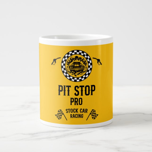 Stock Car Racing Gift Large Coffee Mug (Front)