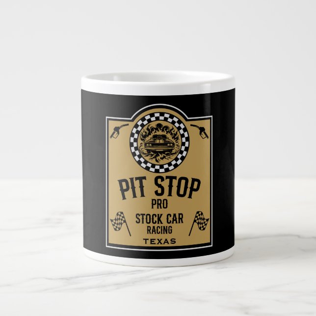 Stock Car Racing Gift Large Coffee Mug (Front)