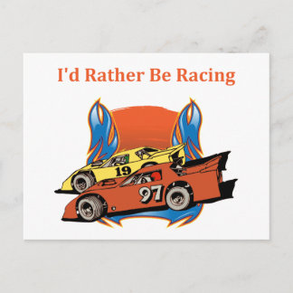 Stock Car Racing Postcard