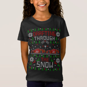 Stock Car Racing Race Fan Ugly Christmas Sweater P